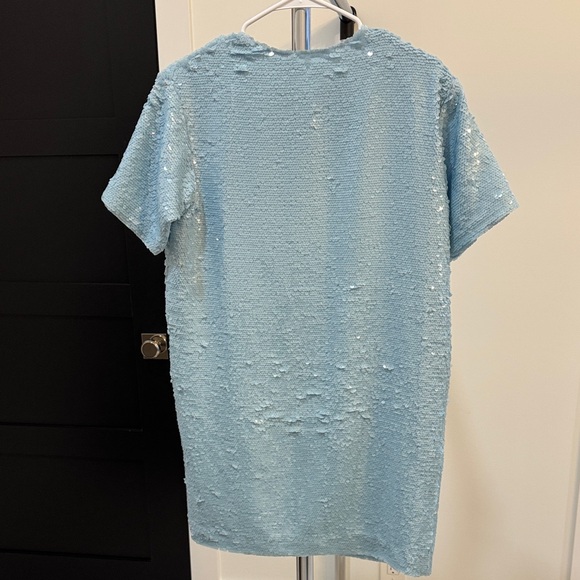 The Frankie Shop Light Blue Sequin Mini Dress - Picture 3 of 6